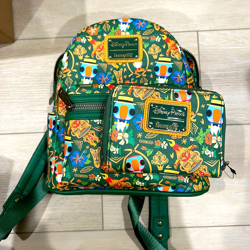 Disney x Loungefly Tiki room limited edition mini backpack and wallet bundle